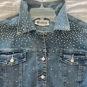Christine Alexander rhinestone jean jacket